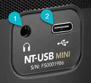 Rode NT-USB mini Anschlüsse